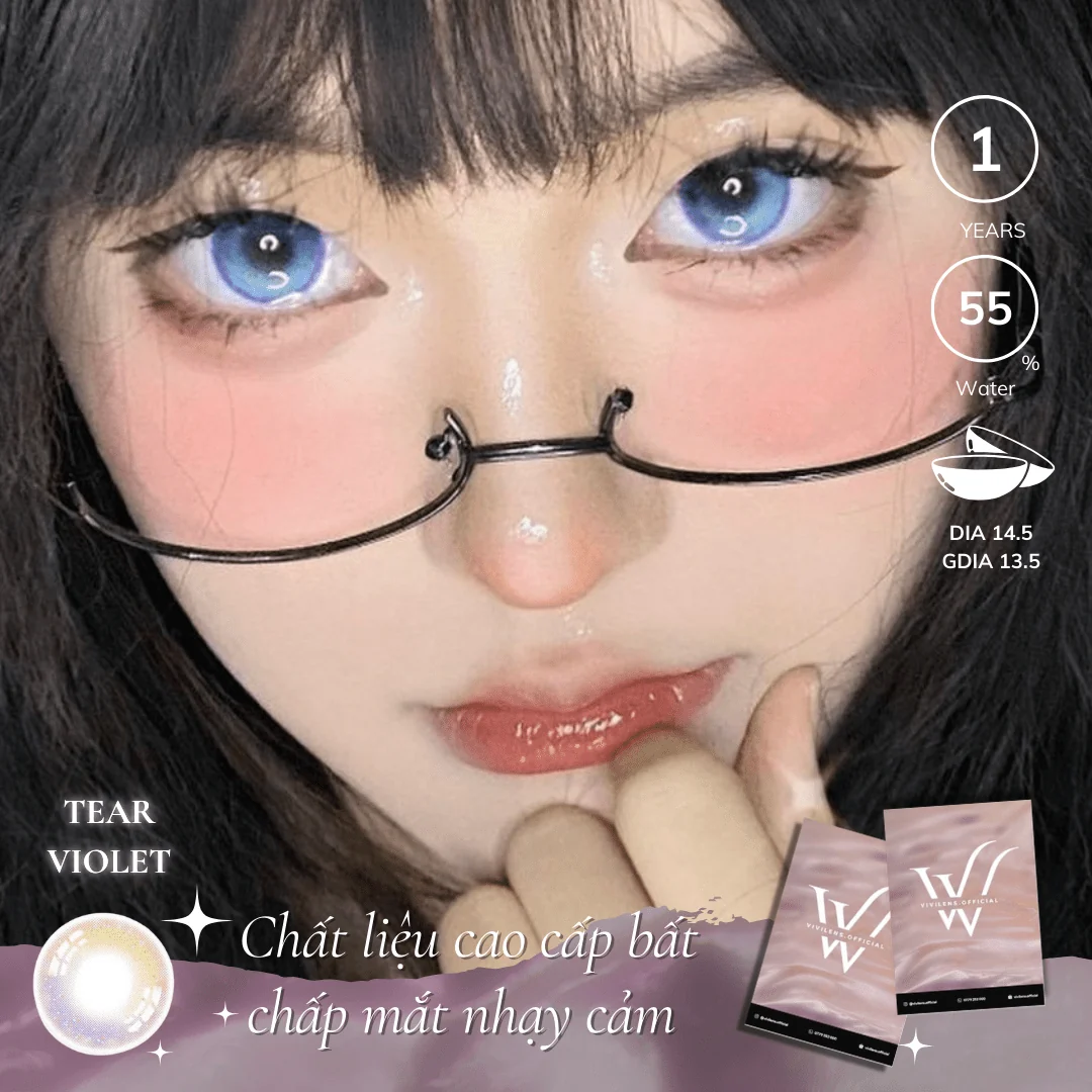 Lens Tear Violet màu tím — ảnh sản phẩm VIVILENS