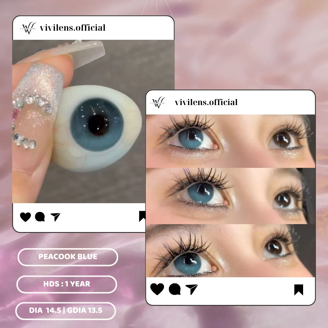 Lens Peacook Blue màu xanh dương — ảnh sản phẩm VIVILENS