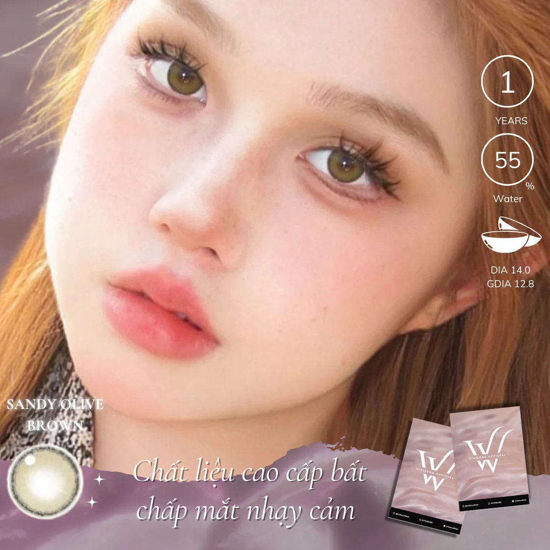 Lens Sandy Olive Brown màu nâu — ảnh sản phẩm VIVILENS
