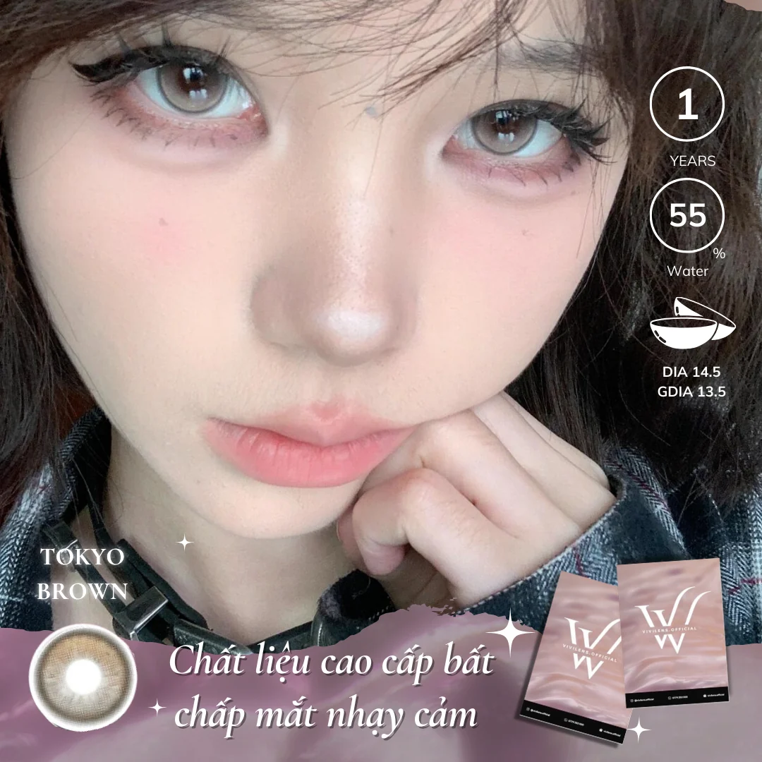 Lens Tokyo Brown màu nâu — ảnh sản phẩm VIVILENS