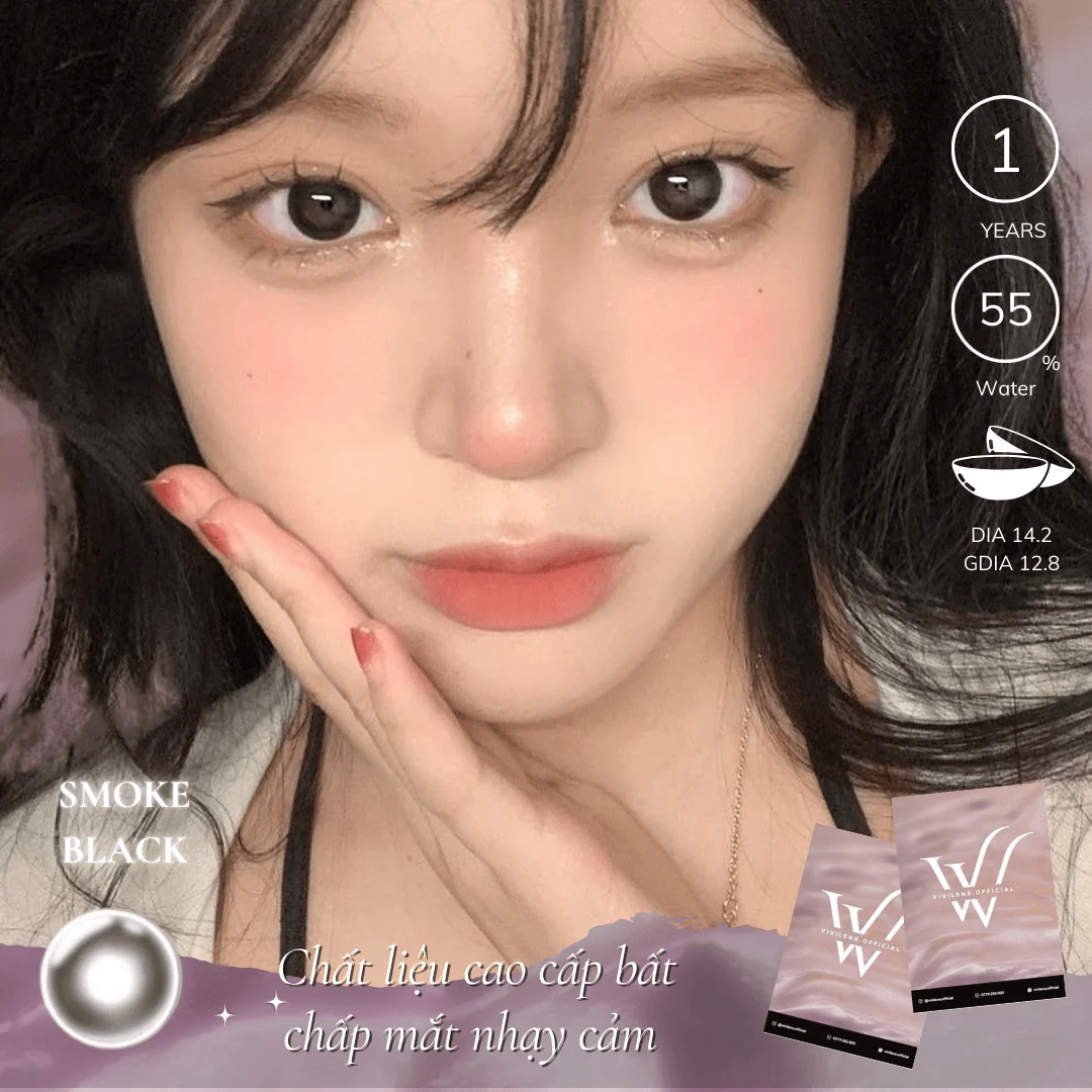 Lens Smoke Black màu đen — ảnh sản phẩm VIVILENS