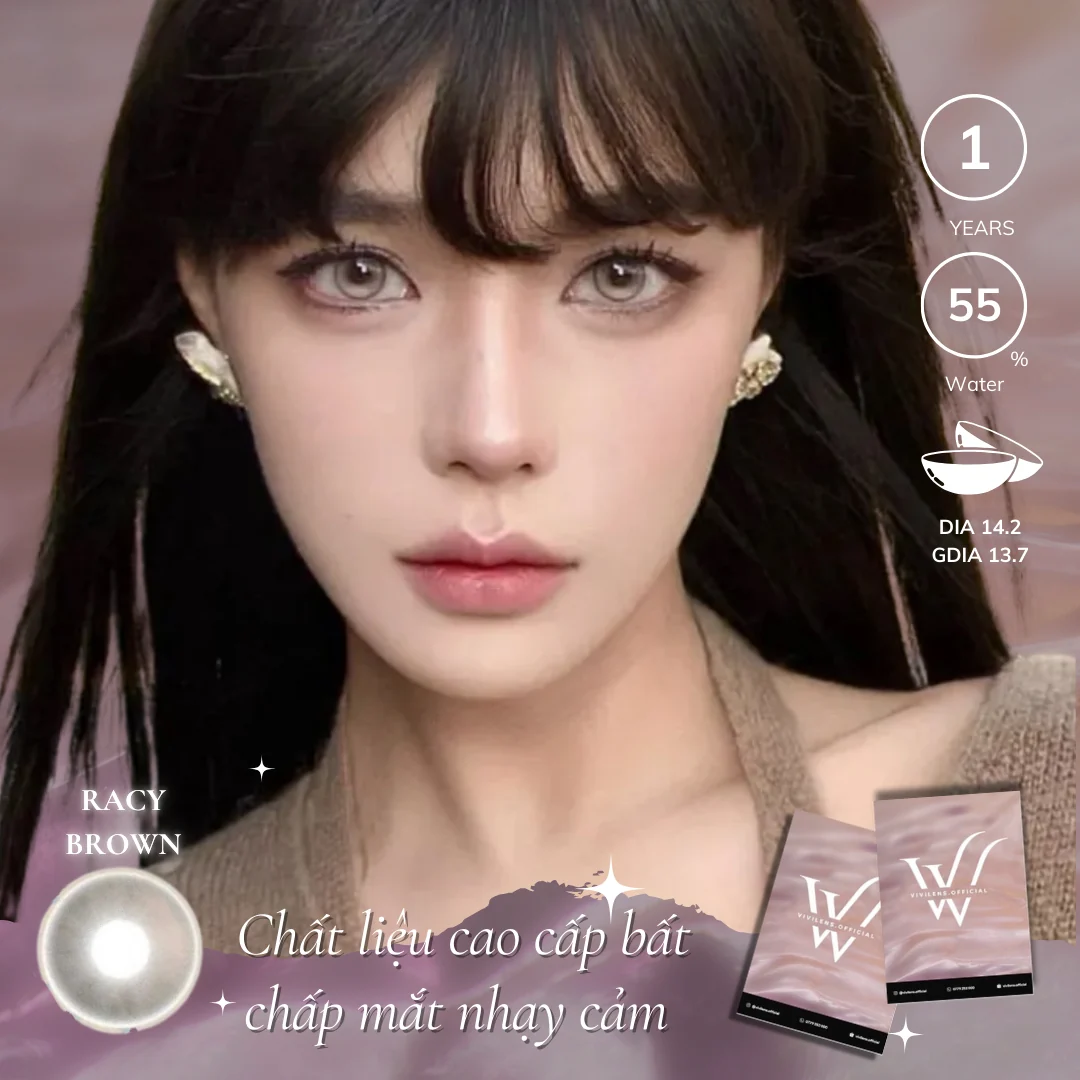 Lens Racy Brown màu nâu — ảnh sản phẩm VIVILENS
