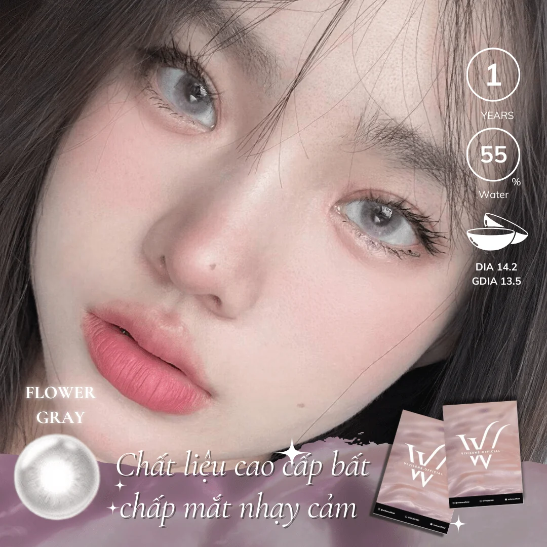 Lens Flowers Gray màu xám — ảnh sản phẩm VIVILENS