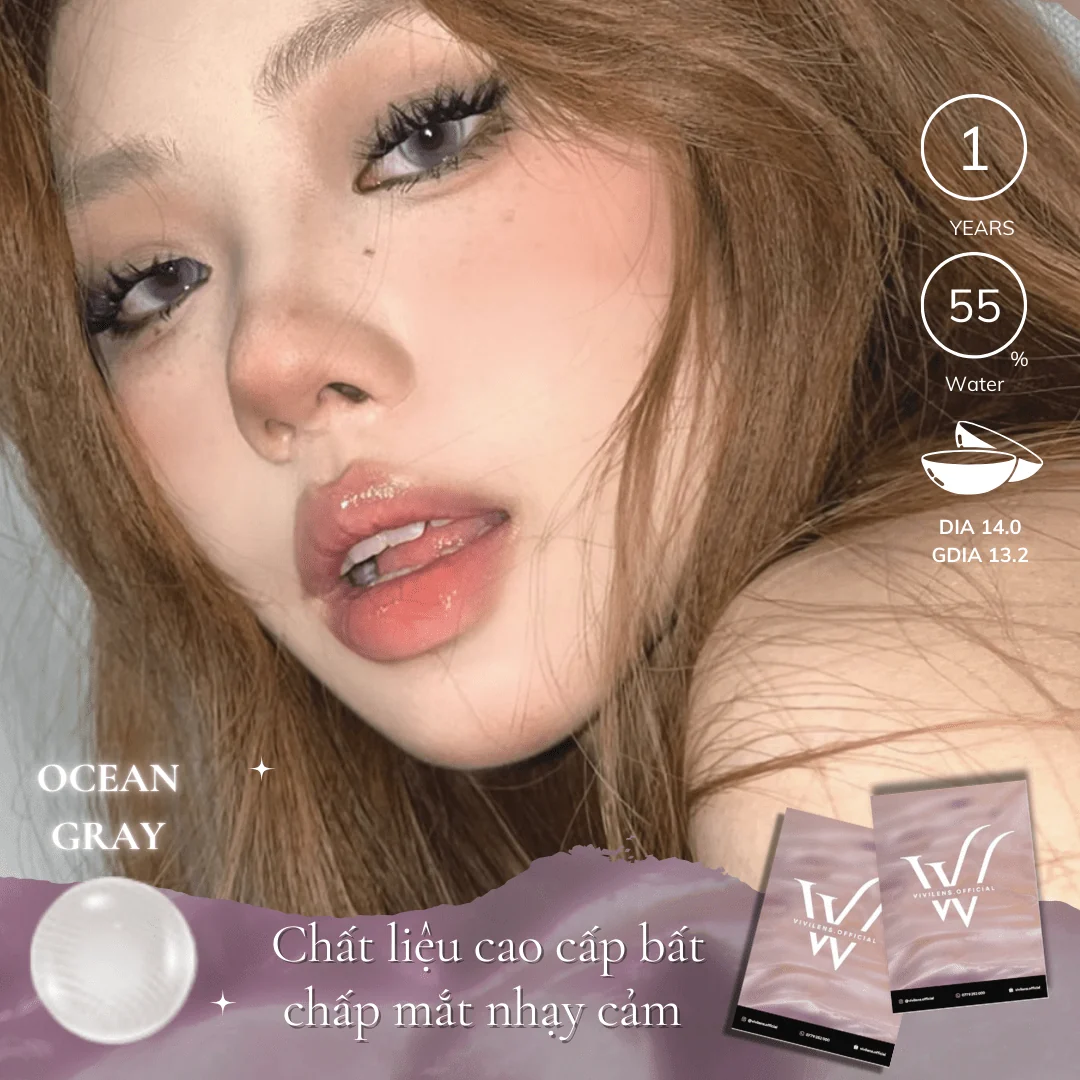 Lens Ocean Gray màu xám — ảnh sản phẩm VIVILENS