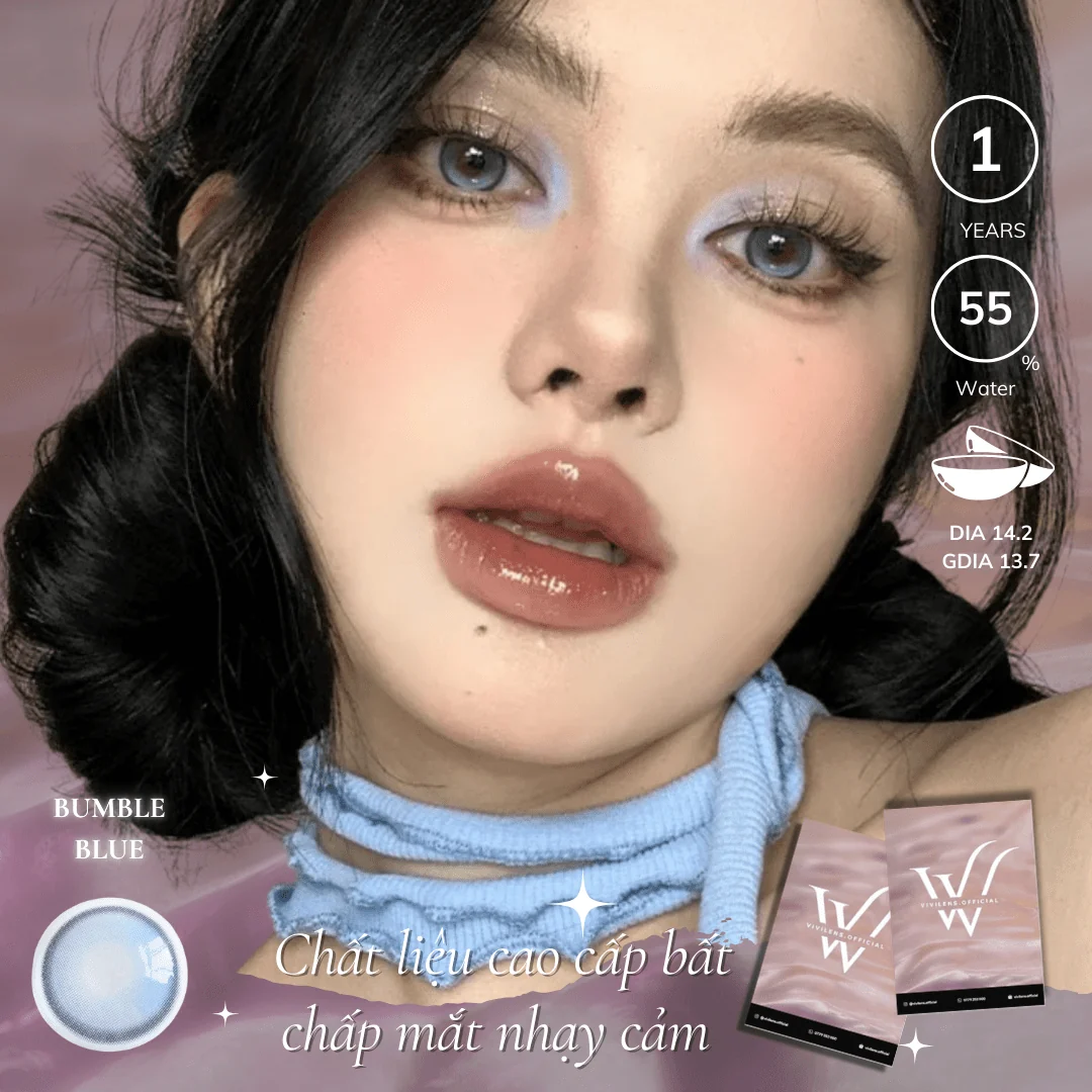 Lens Bubble Blue màu xanh dương — ảnh sản phẩm VIVILENS