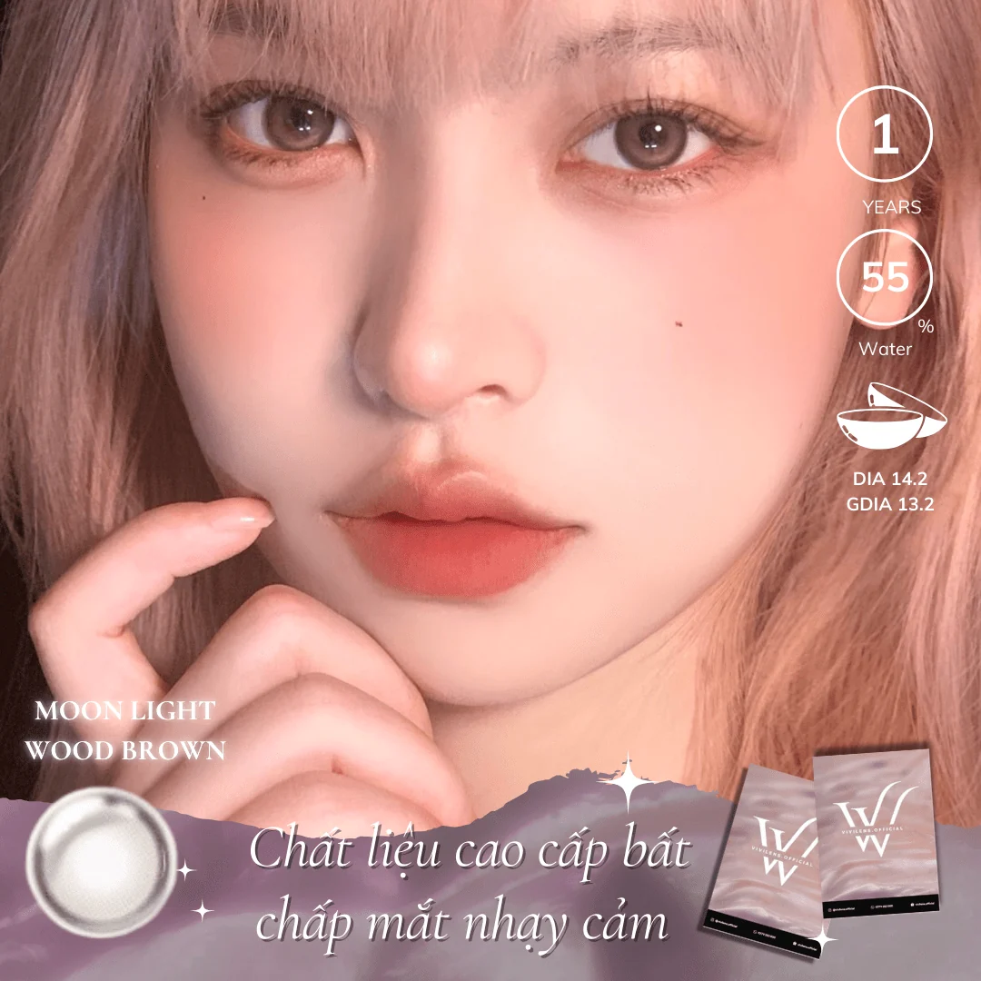 Lens Moon Light Wood Brown màu nâu — ảnh sản phẩm VIVILENS