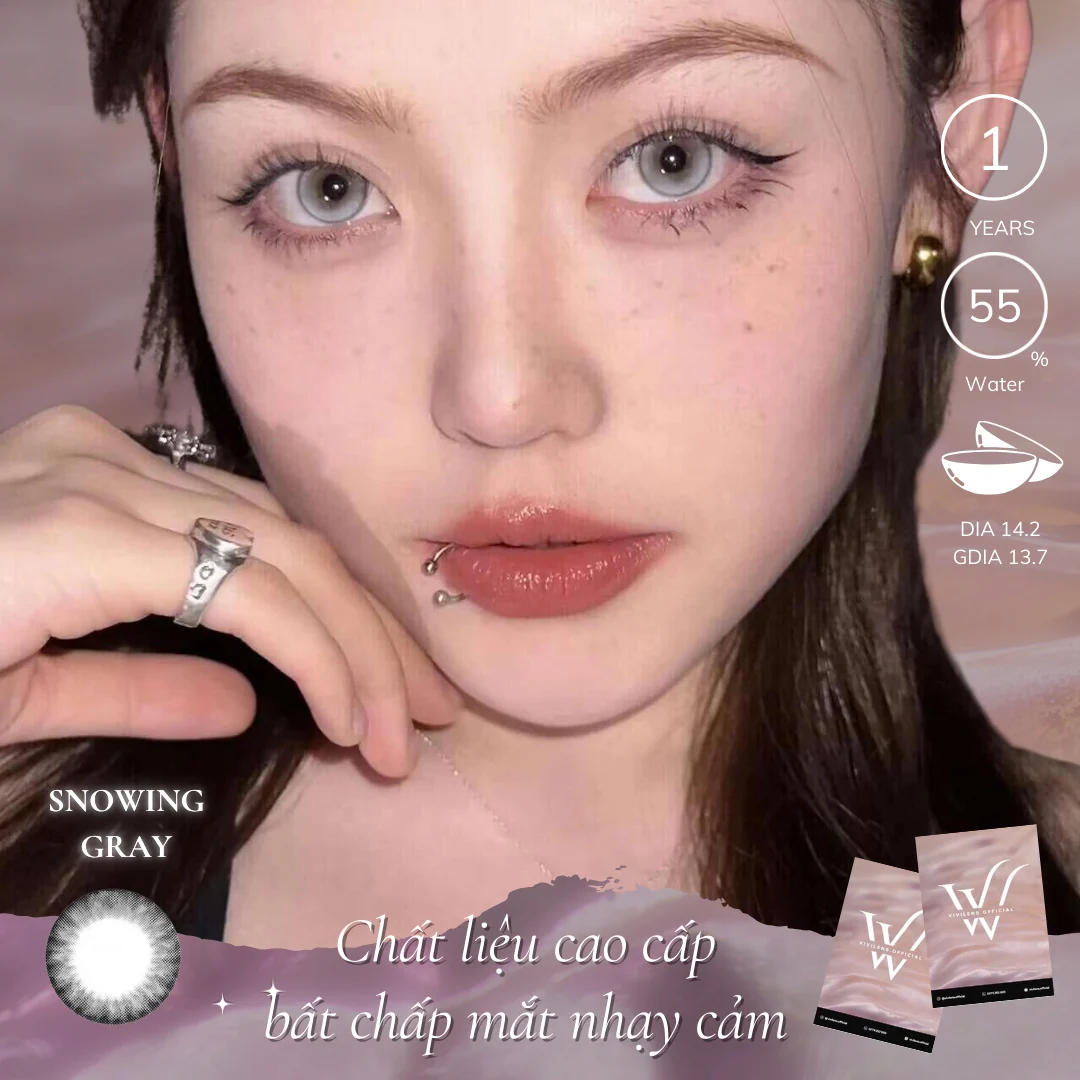 Lens Snowing Gray màu xám — ảnh sản phẩm VIVILENS