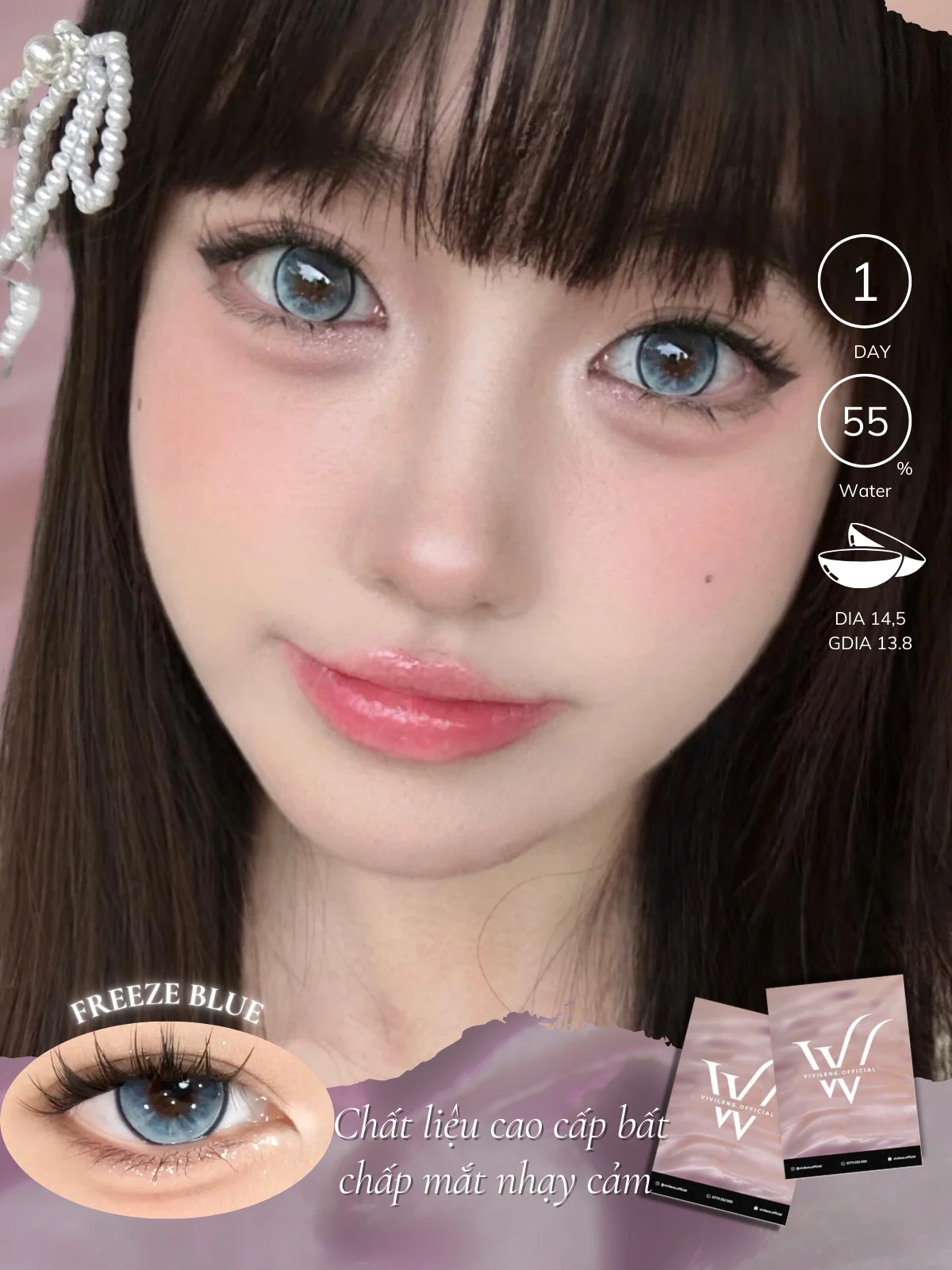 Lens Freeze Blue màu xanh dương — ảnh sản phẩm VIVILENS