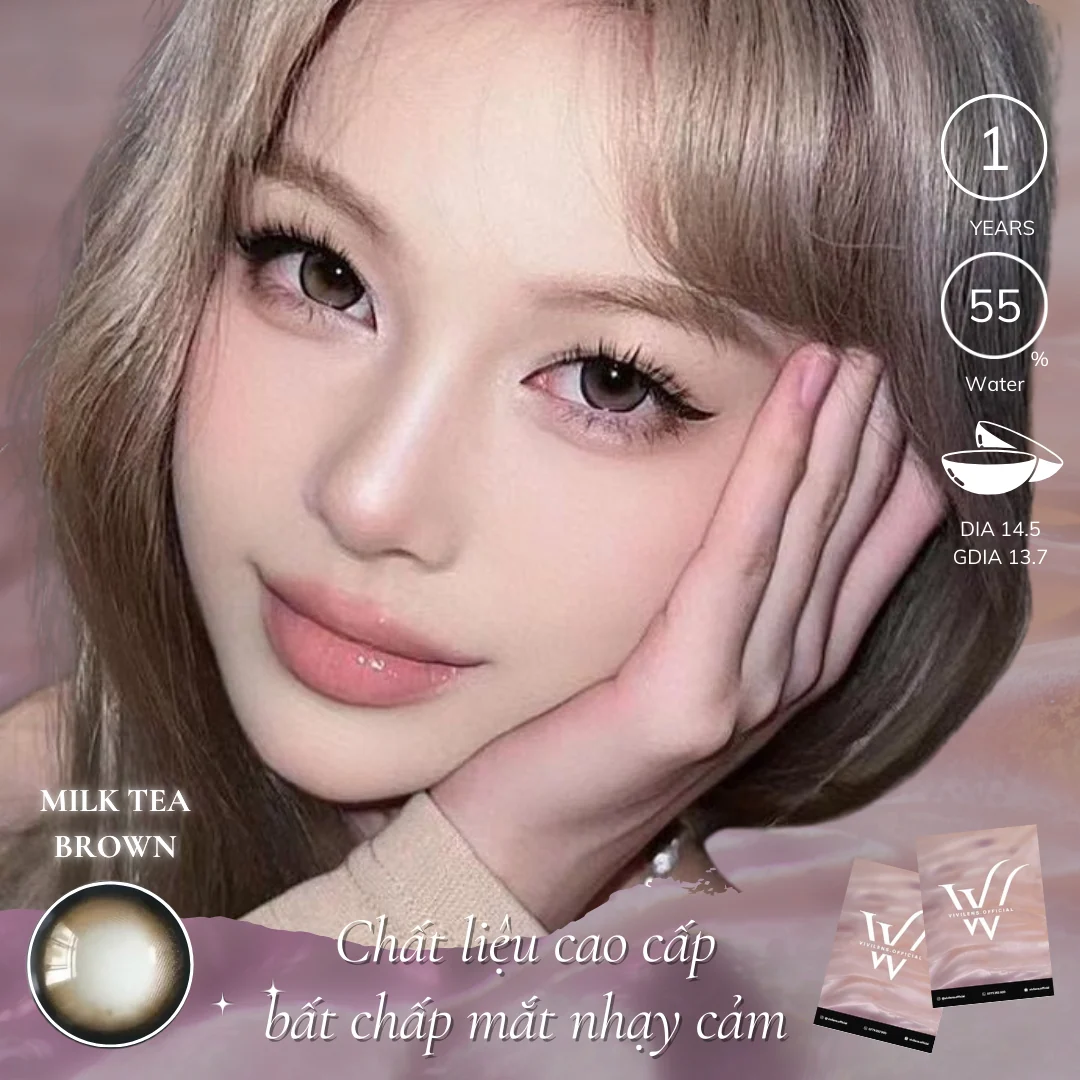 Lens Milk Tea Brown màu nâu — ảnh sản phẩm VIVILENS
