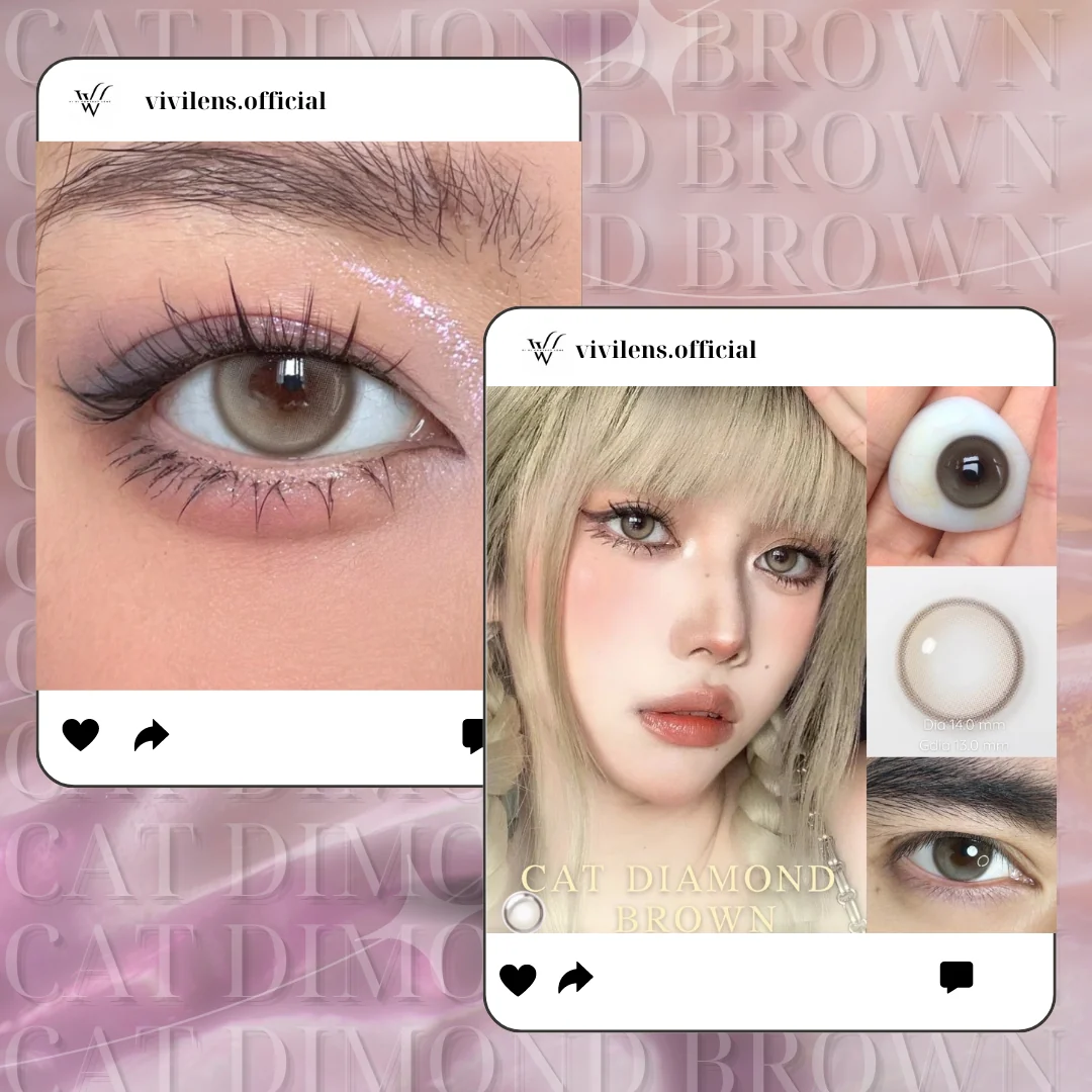 Lens Cat Dimond Brown màu nâu — ảnh sản phẩm VIVILENS