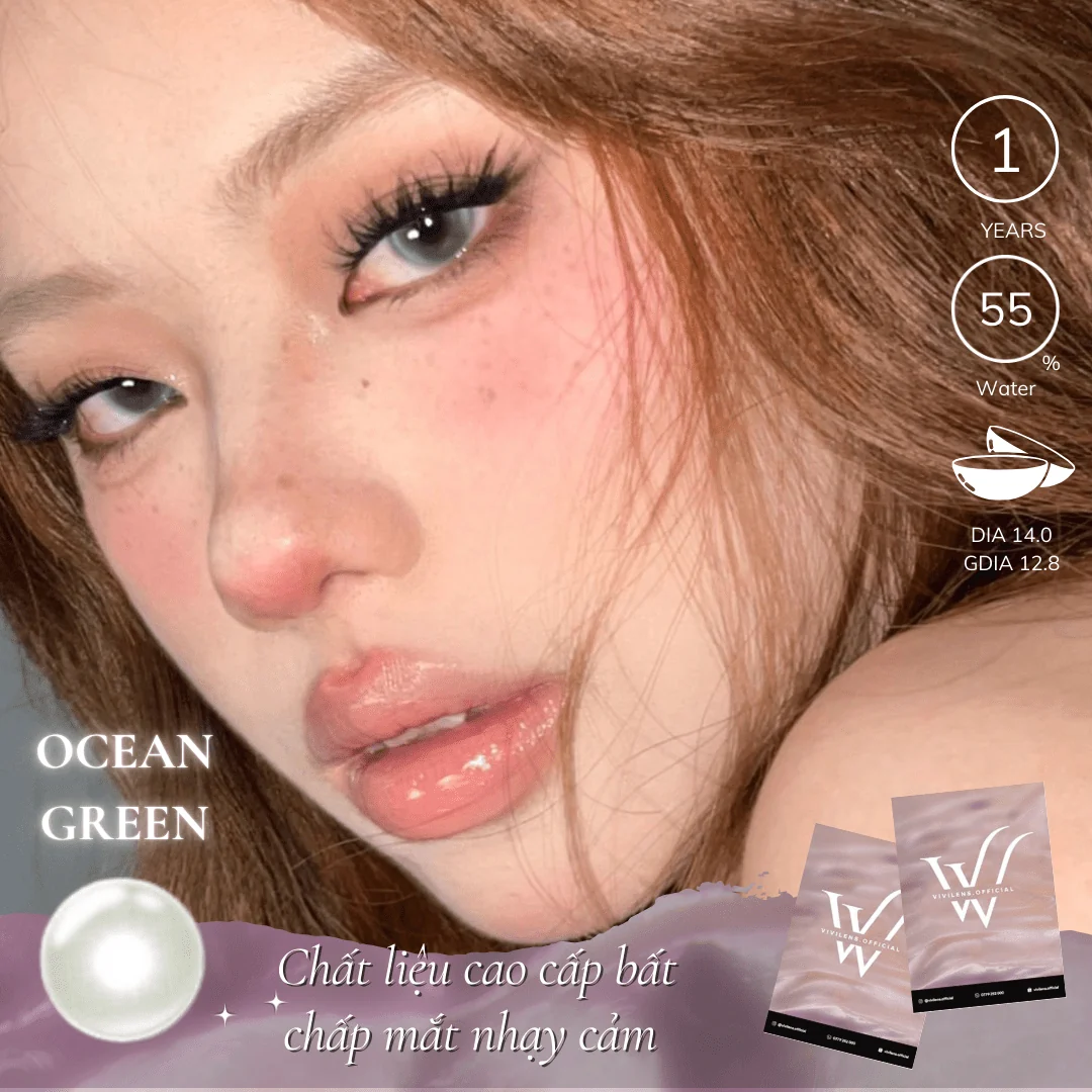Lens Ocean Green màu xanh lá — ảnh sản phẩm VIVILENS