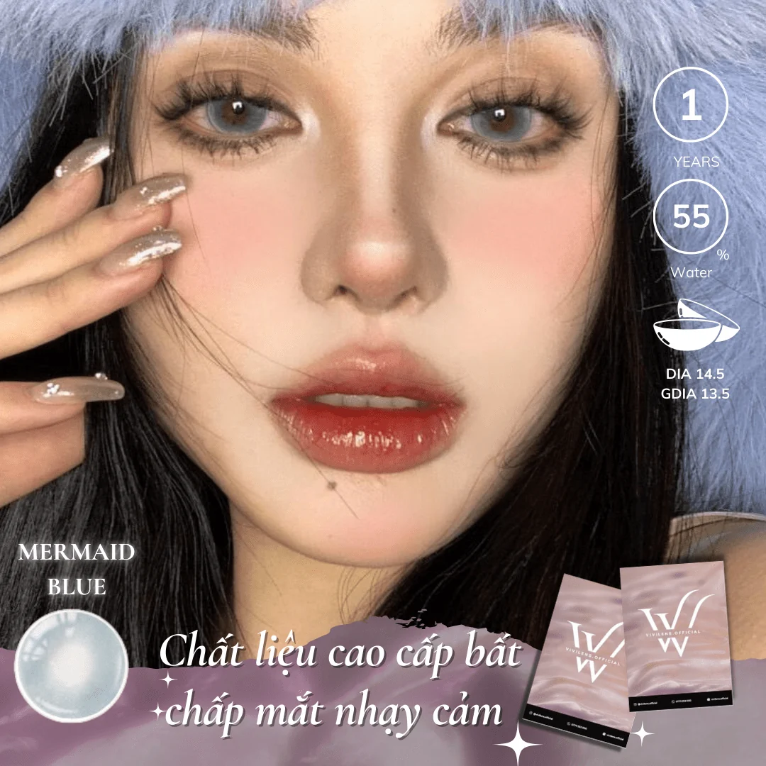 Lens Mermaid Blue màu xanh dương — ảnh sản phẩm VIVILENS