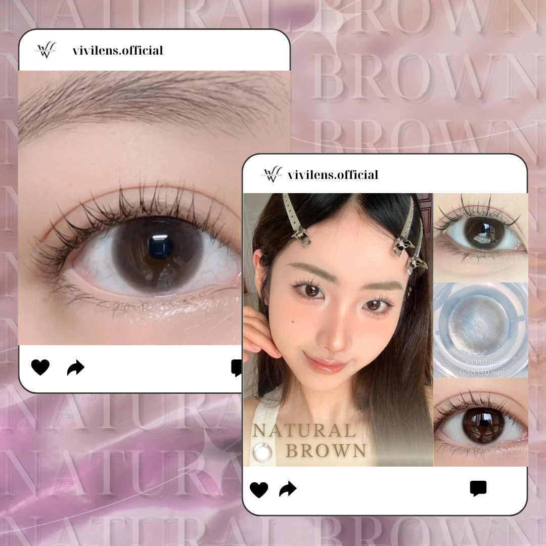 Lens Natural Brown màu nâu — ảnh sản phẩm VIVILENS