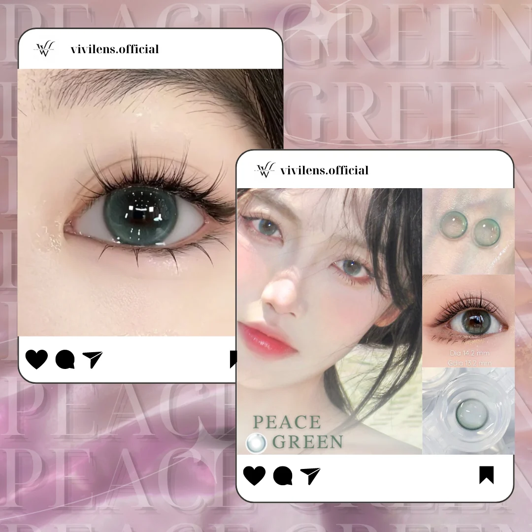Lens Peace Green màu xanh lá — ảnh sản phẩm VIVILENS
