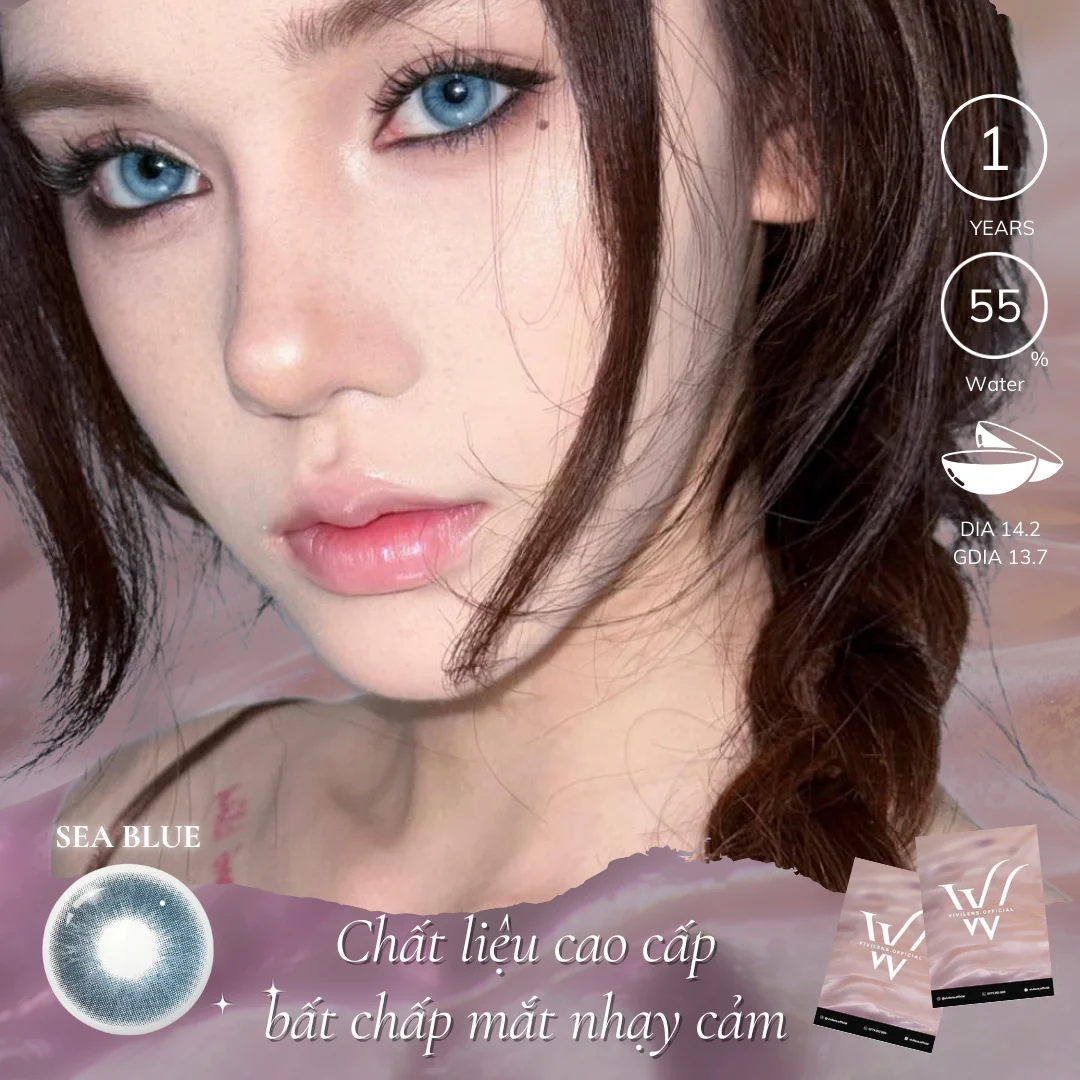 Lens Sea Blue màu xanh dương — ảnh sản phẩm VIVILENS