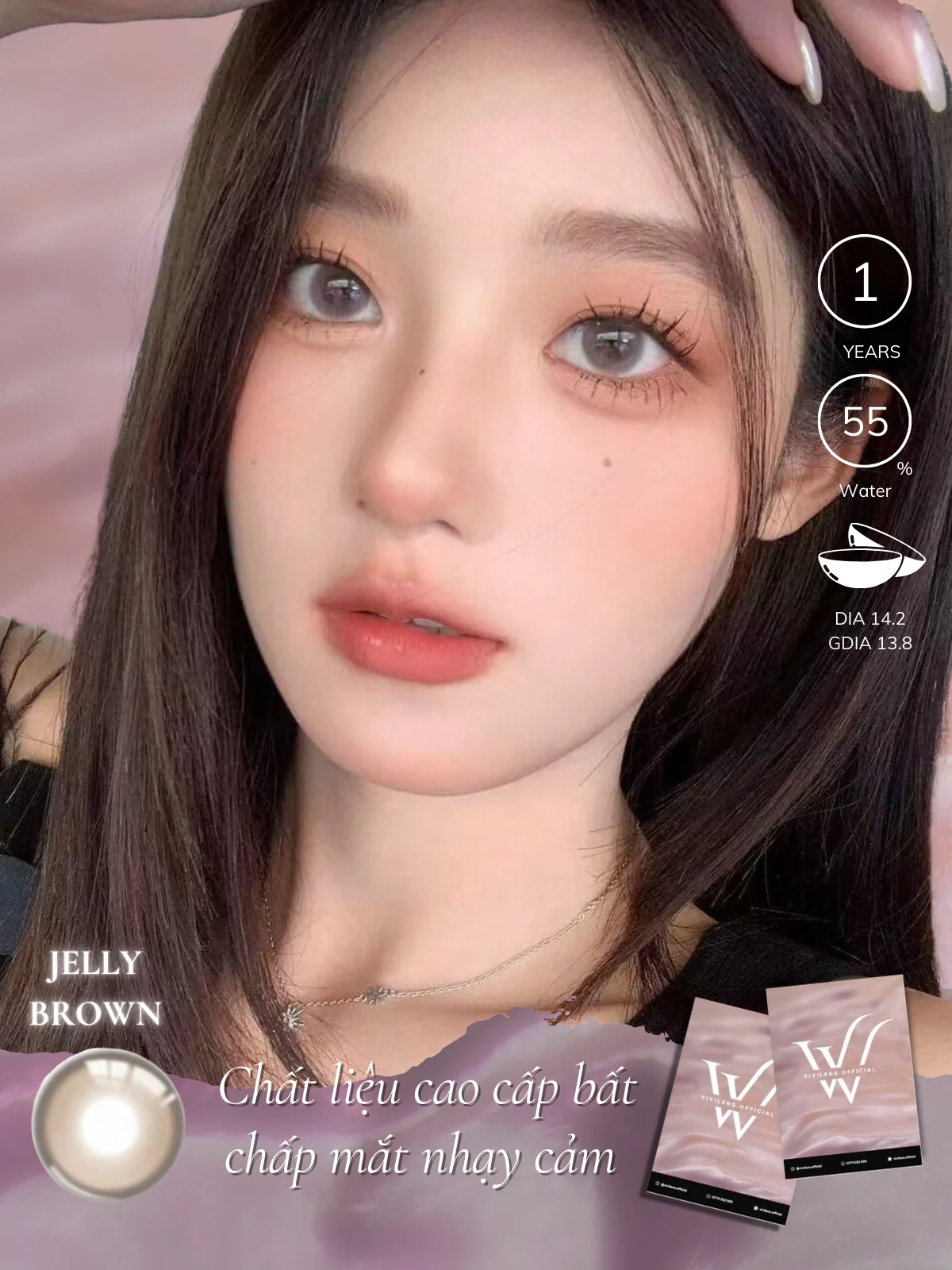 Lens Jelly Brown màu nâu — ảnh sản phẩm VIVILENS