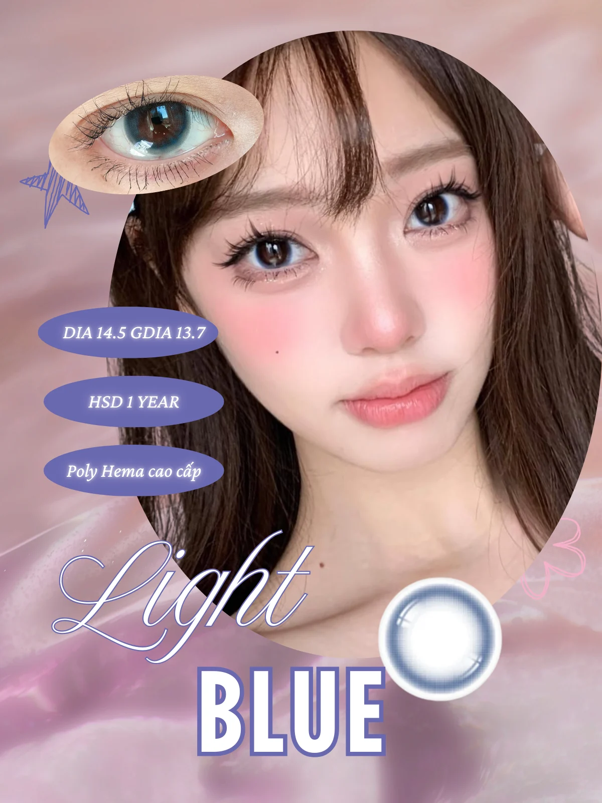 Lens Light Blue màu xanh dương — ảnh sản phẩm VIVILENS