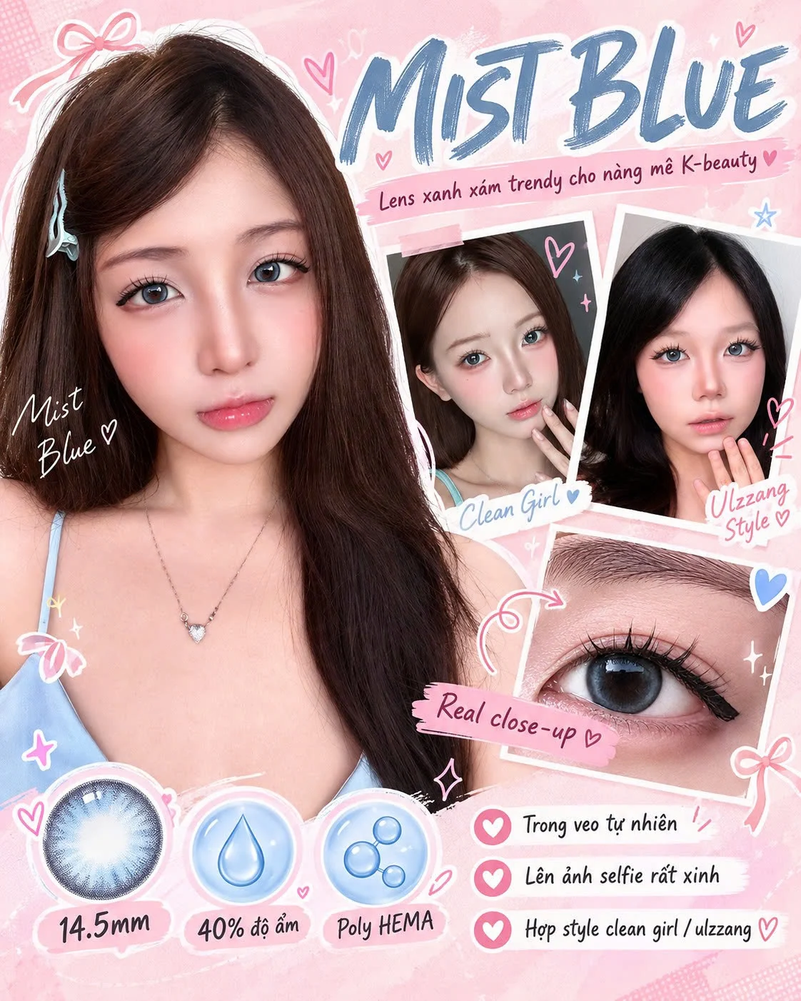 Lens Mist Blue màu xanh dương — ảnh sản phẩm VIVILENS