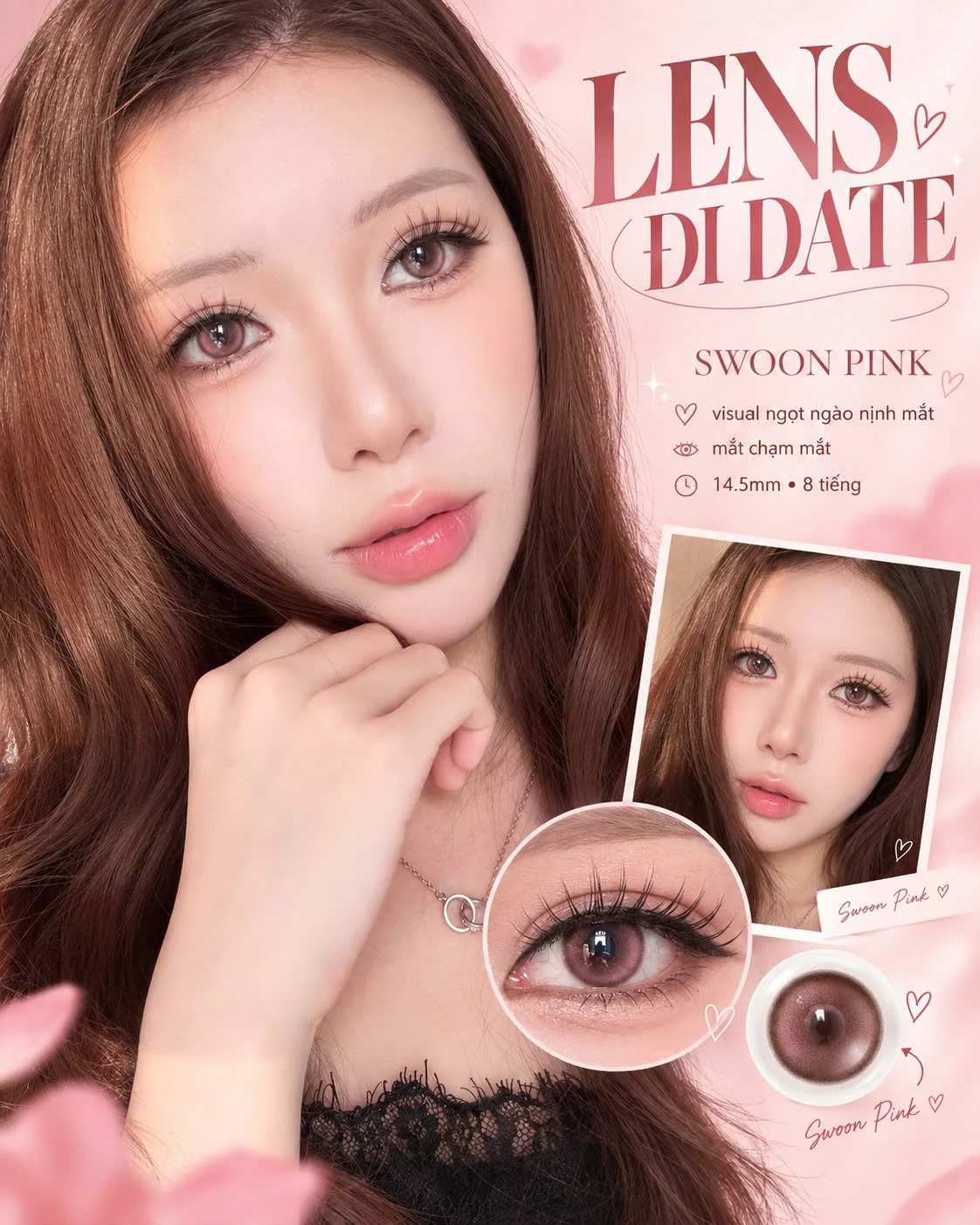 Lens Swoon Pink màu hồng — ảnh sản phẩm VIVILENS