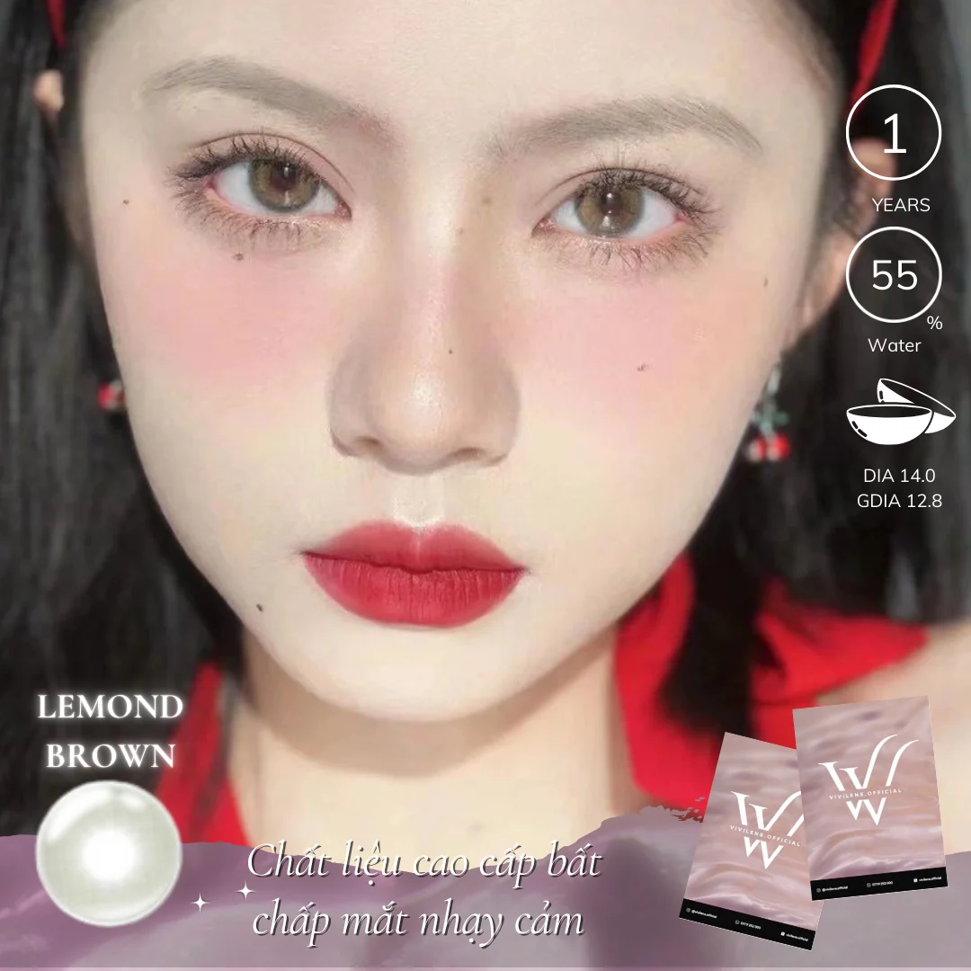 Lens Lemond Brown màu nâu — ảnh sản phẩm VIVILENS