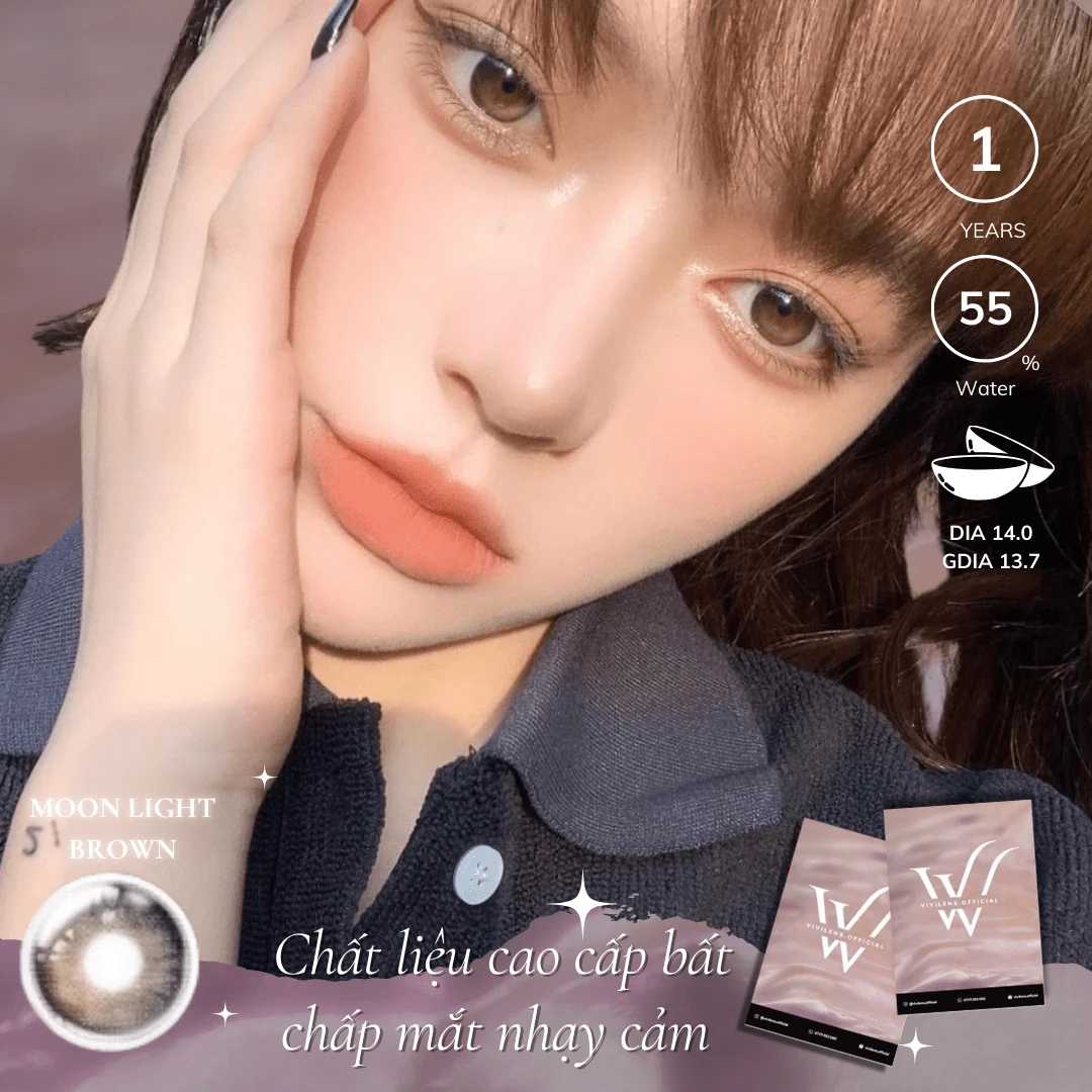 Lens Moon Light Brown màu nâu — ảnh sản phẩm VIVILENS