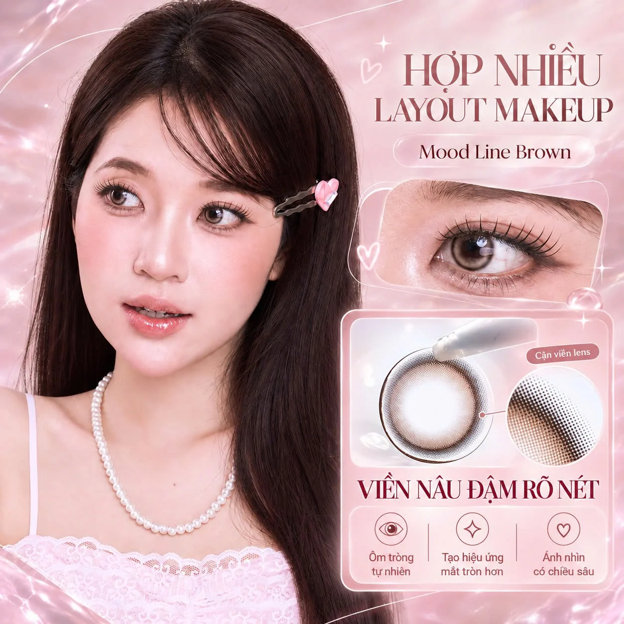 Lens Mood Line Brown màu nâu — ảnh sản phẩm VIVILENS