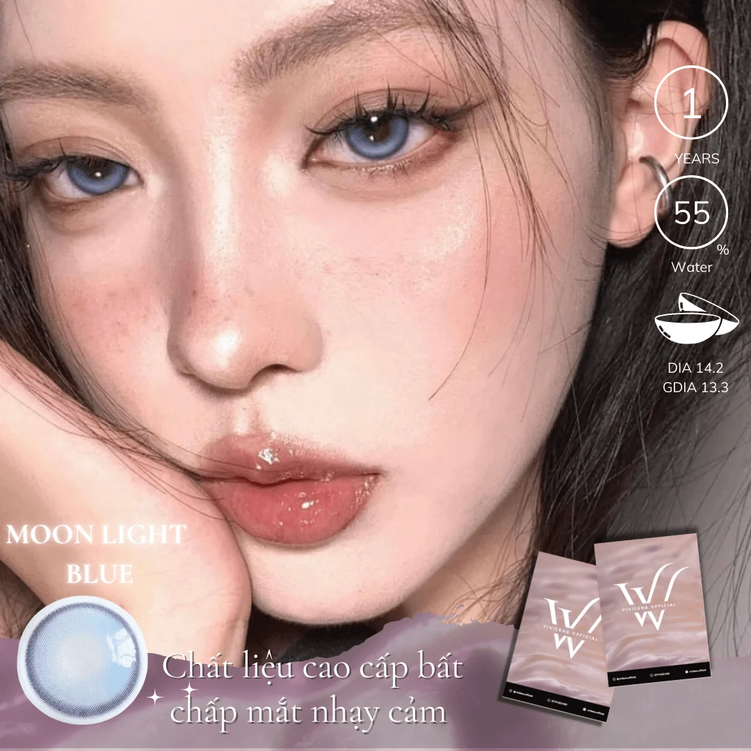 Lens Moon Light Blue màu xanh dương — ảnh sản phẩm VIVILENS