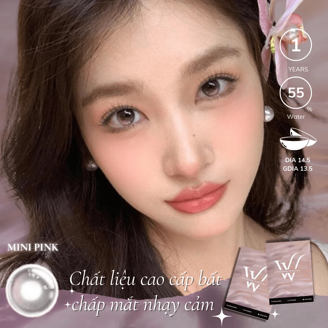 Lens Mini Pink màu hồng — ảnh sản phẩm VIVILENS