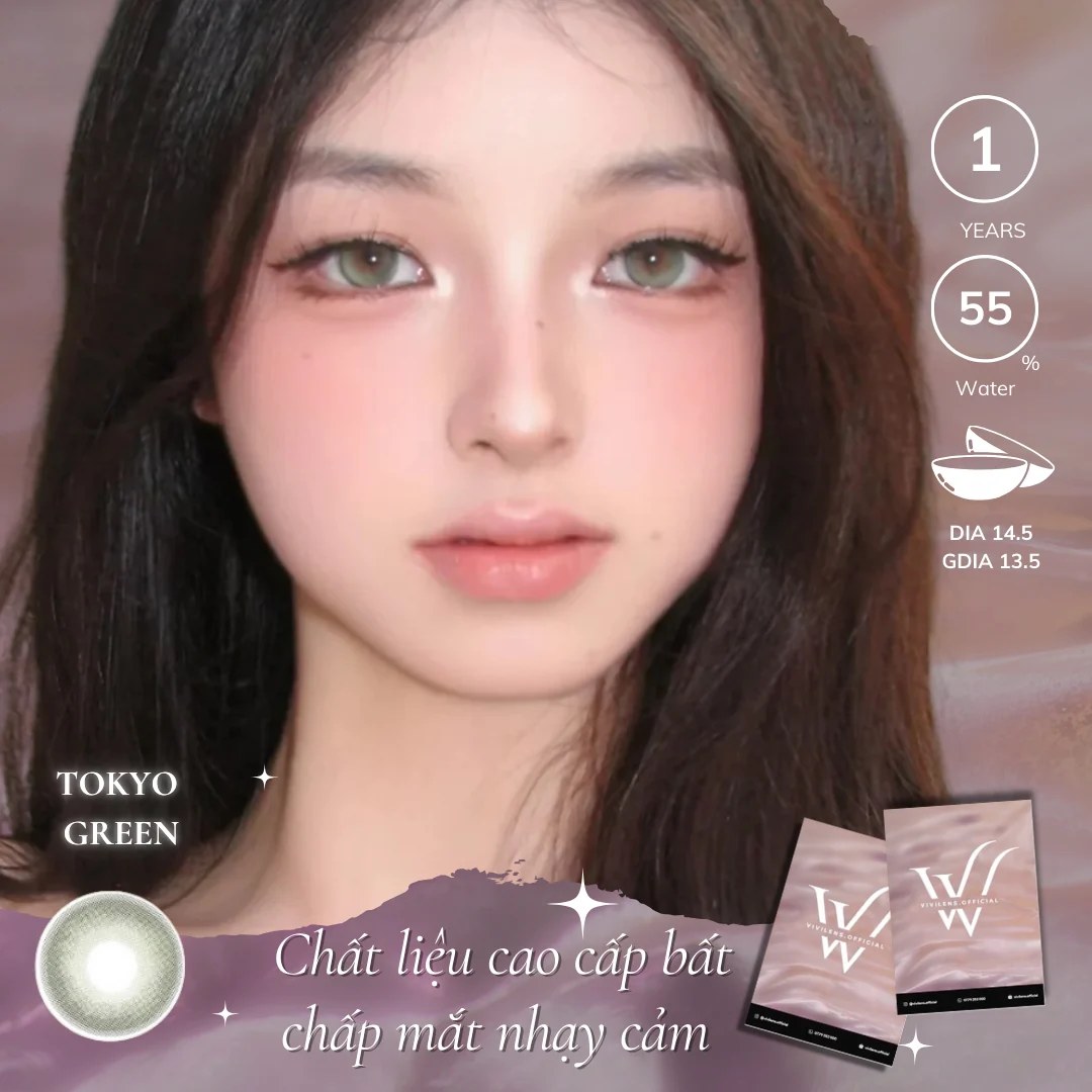 Lens Tokyo Green màu xanh lá — ảnh sản phẩm VIVILENS
