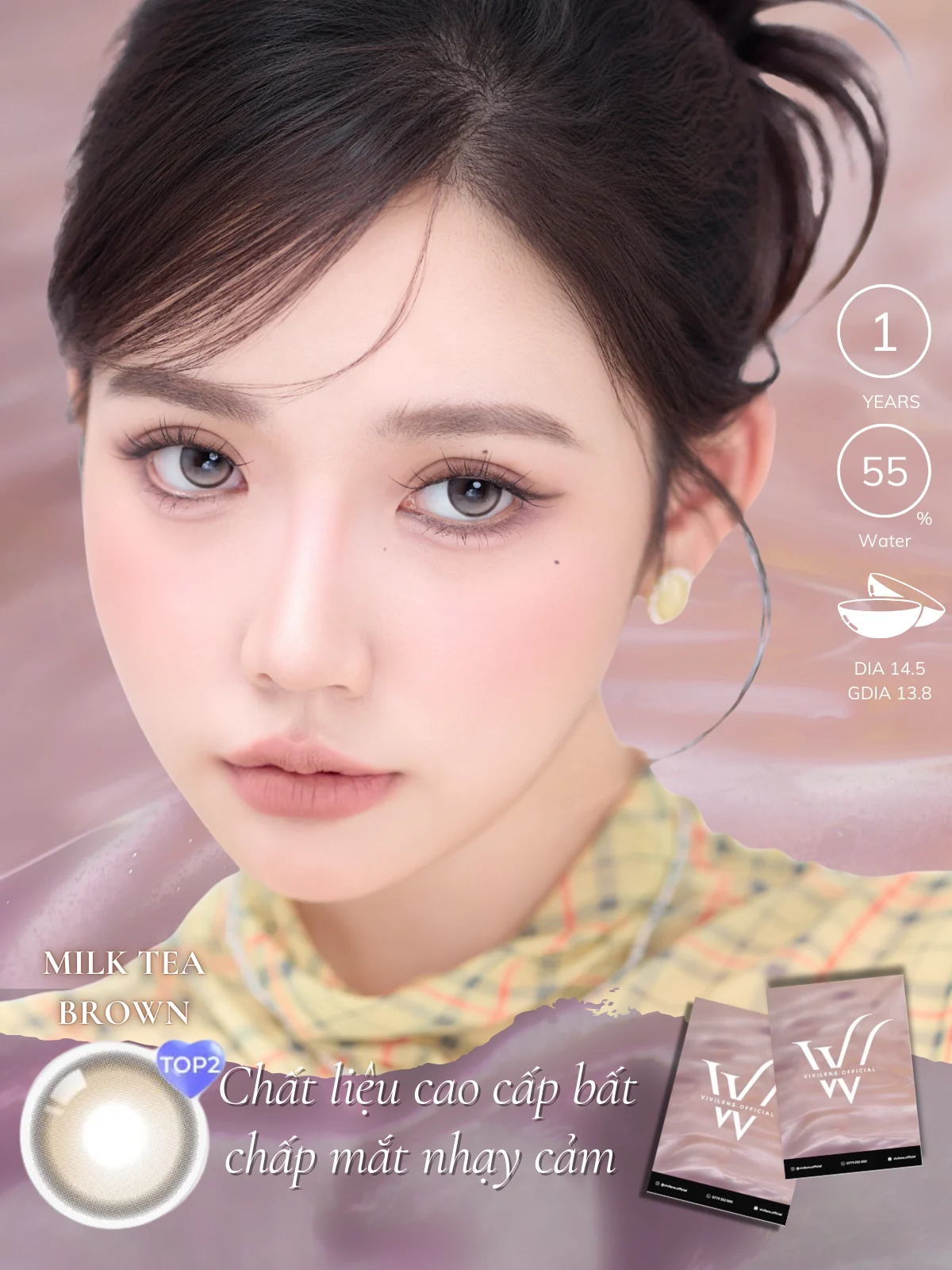Lens Milk Coffee Brown màu nâu — ảnh sản phẩm VIVILENS