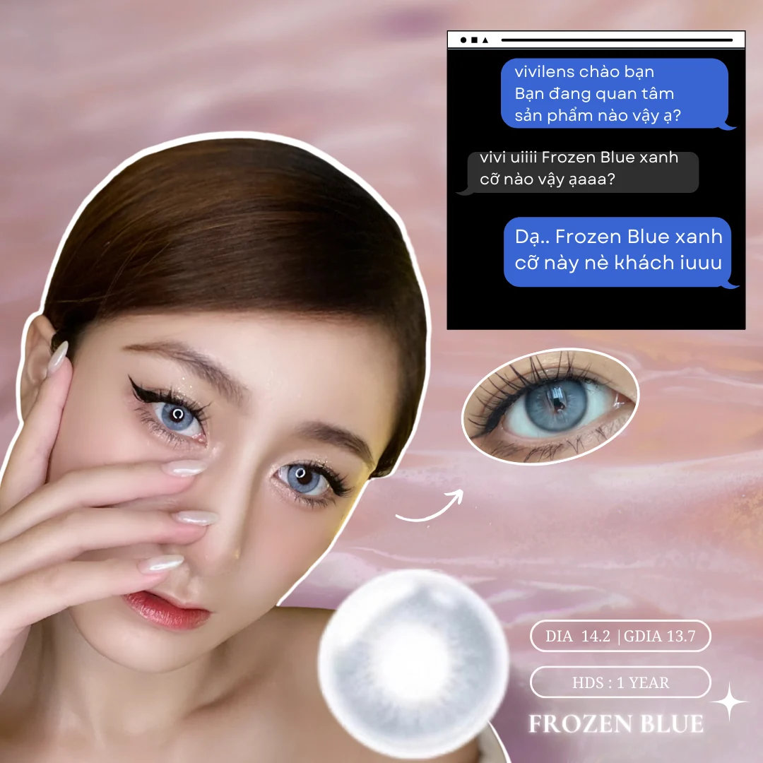 Lens Frozen Blue màu xanh dương — ảnh sản phẩm VIVILENS