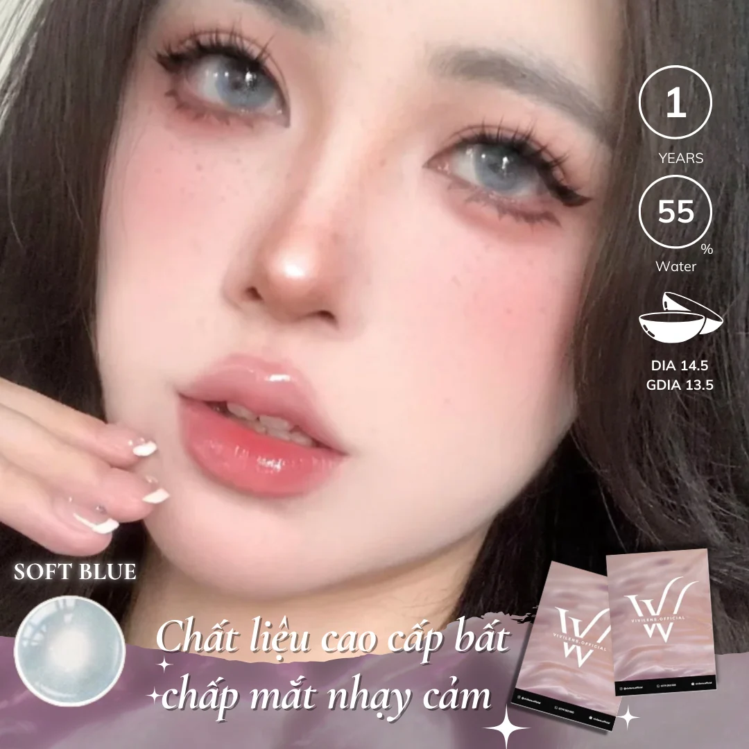Lens Soft Blue màu xanh dương — ảnh sản phẩm VIVILENS