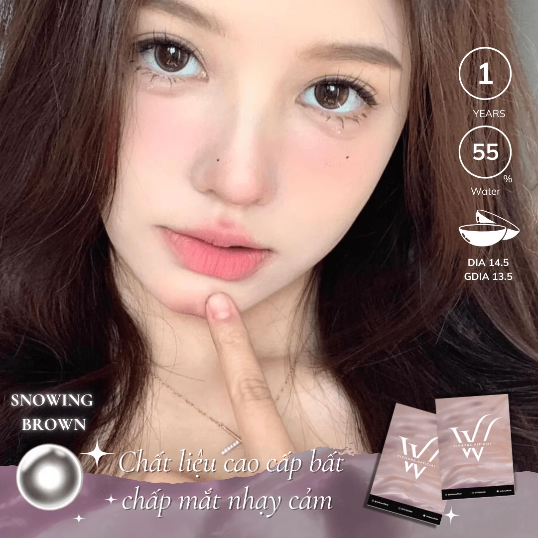 Lens Snowing Brown màu nâu — ảnh sản phẩm VIVILENS